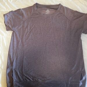 Women's Classic Purple Gray Short Sleeve Blouse